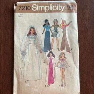 1975 Simplicity Barbie Wedding Dress, Veil, pants, shirt++